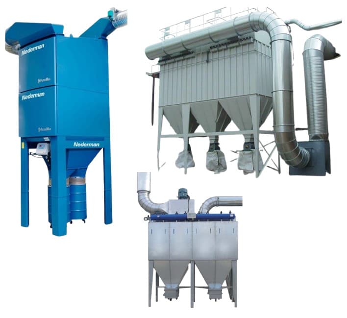 Centralized industrial cartridge, cassette, and bag filtration systems